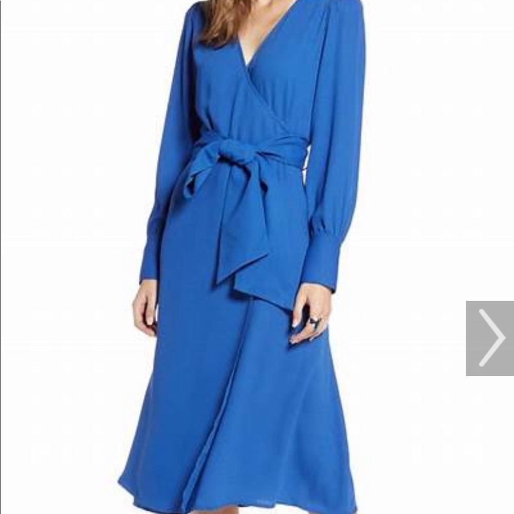 Halogen blue midi dress
